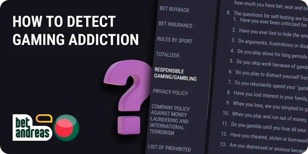 Betandreas BD's tips for identifying gambling addiction